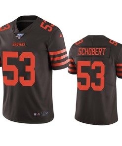 Cleveland Browns Joe Schobert Brown 100th Season Color Rush Jersey