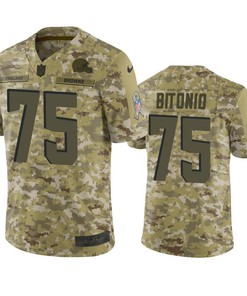 Cleveland Browns Joel Bitonio Jersey Nfl Camo Salute To Service