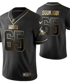 Cleveland Browns Larry Ogunjobi 65 2021 Nfl Golden Brandedition Black Jersey Gift For Browns Fans