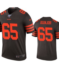 Cleveland Browns Larry Ogunjobi Brown 100th Season Color Rush Legend Jersey