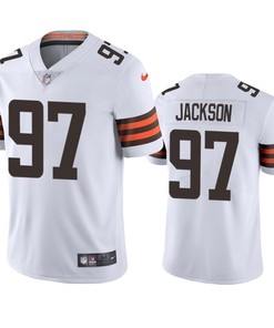 Cleveland Browns Malik Jackson 97 White Vapor Limited Jersey