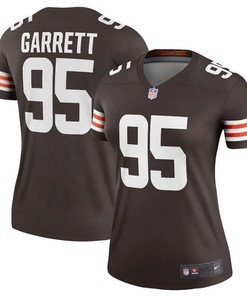 Cleveland Browns Myles Garrett #95 Nfl 2020 Dark Brown Womens Jersey