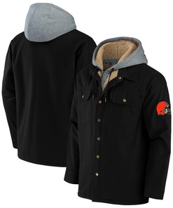 Cleveland Browns Nfl X Darius Rucker Collection By Canvas Full-zip Hoodie - Black