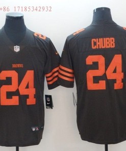 Cleveland Browns Nick Chubb #24 Nfl 2020 Black Jersey Jersey
