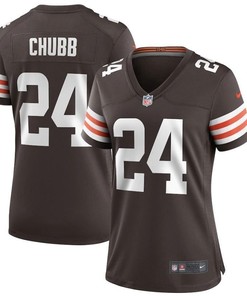 Cleveland Browns Nick Chubb #24 Nfl 2020 Brown Womens Jersey