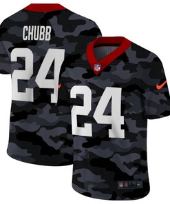 Cleveland Browns Nick Chubb #24 Nfl 2020 Camo Black Jersey