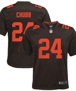 Cleveland Browns Nick Chubb #24 Nfl 2020 Dark Brown Jersey