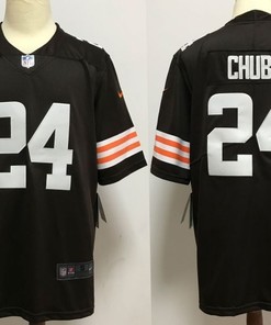 Cleveland Browns Nick Chubb #24 Nfl 2020 Dark Brown Jersey