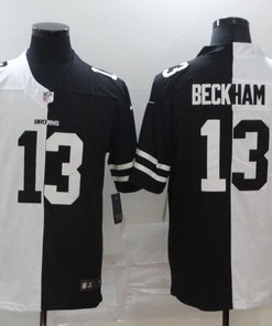 Cleveland Browns Odell Beckham Jr #13 Nfl 2020 Black And White Jersey