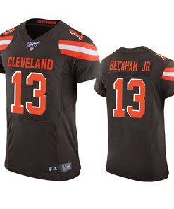 Cleveland Browns Odell Beckham Jr Brown 100th Season Vapor Elite Jersey