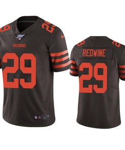 Cleveland Browns Sheldrick Redwine Brown 100th Season Color Rush Limited Jersey