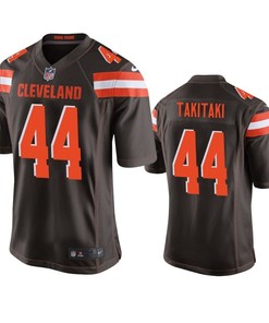 Cleveland Browns Sione Takitaki 2019 Nfl Draft Brown Game Jersey