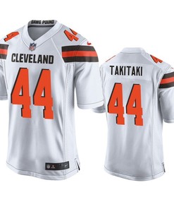 Cleveland Browns Sione Takitaki 2019 Nfl Draft White Game Jersey