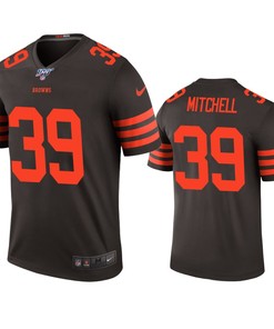 Cleveland Browns Terrance Mitchell Brown 100th Season Color Rush Legend Jersey