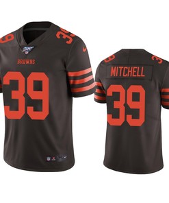 Cleveland Browns Terrance Mitchell Brown 100th Season Color Rush Limited Jersey