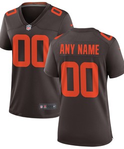 Cleveland Browns Womens Alternate Custom Game Jersey - Brown Custom Jerseys Nfl