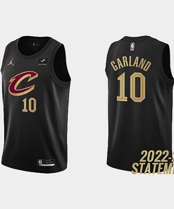 Cleveland Cavaliers 10 Darius Garland 2022-23 Statement Edition Black Men Jersey