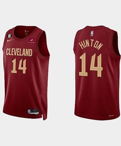 Cleveland Cavaliers 14 Nate Hinton Icon Edition Wine Men Jersey 2022-23