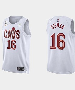 Cleveland Cavaliers 16 Cedi Osman 2022-23 Association Edition White Men Jersey