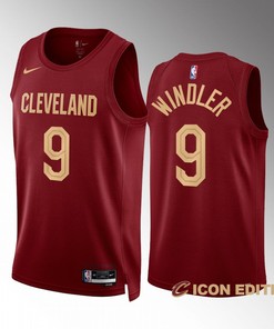 Cleveland Cavaliers Dylan Windler 9 2022-23 Icon Edition Wine Jersey Swingman
