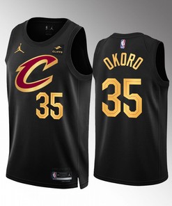Cleveland Cavaliers Isaac Okoro 35 Statement Edition Black Jersey 2022-23 Swingman