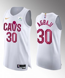 Cleveland Cavaliers Ochai Agbaji 30 2022-23 Association Edition White Jersey