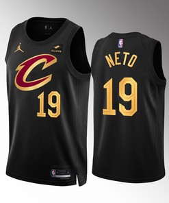 Cleveland Cavaliers Raul Neto 19 Statement Edition Black Jersey 2022-23 Swingman