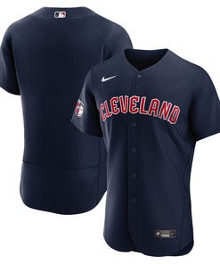 Cleveland Guardians Alternate Authentic Team Jersey Navy Mlb