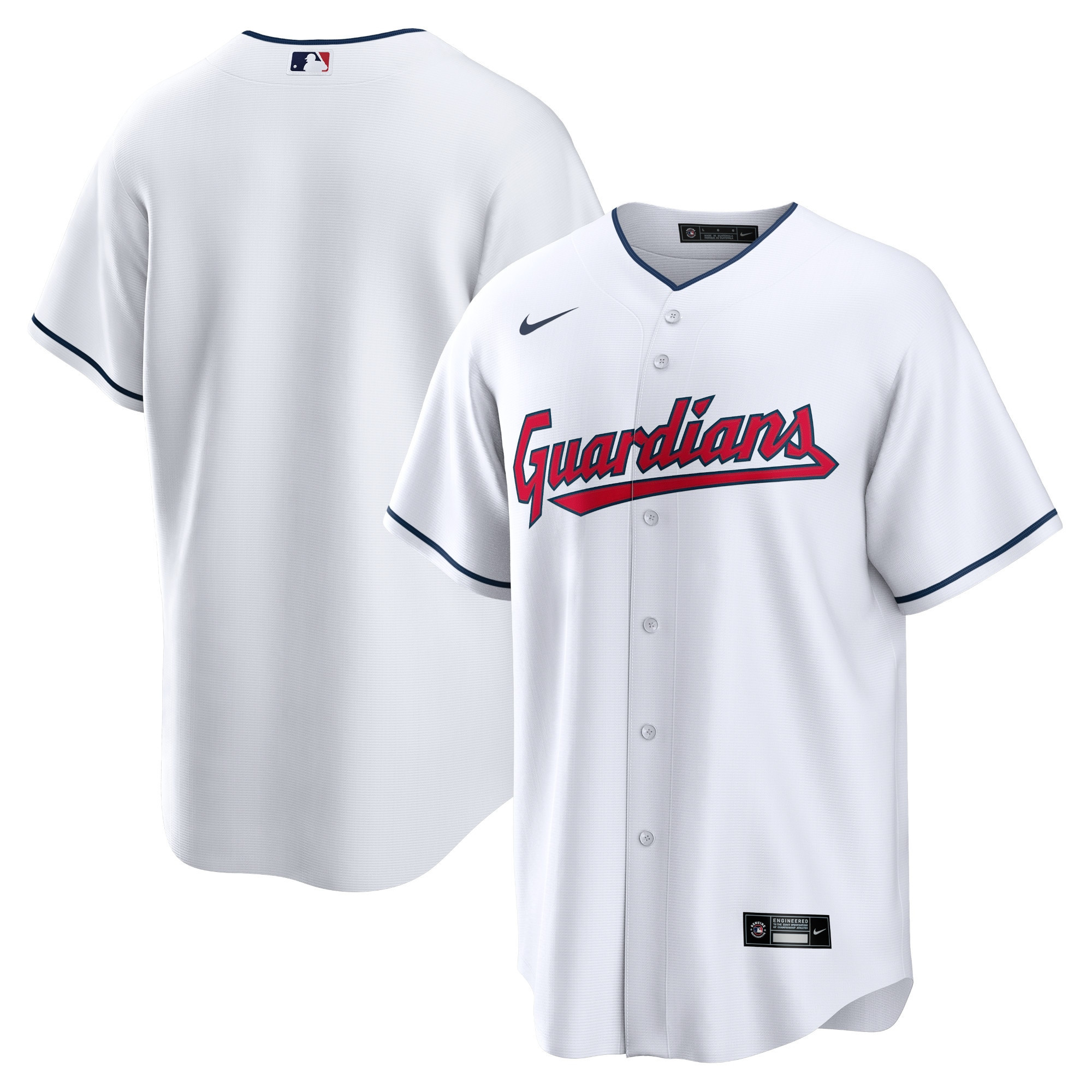 Cleveland Guardians Home Blank Replica Jersey - White Mlb