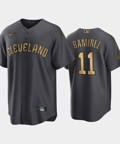 Cleveland Guardians Jose Ramirez 11 2022-23 All-Star Game AL Charcoal Jersey
