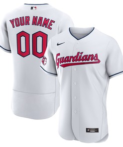 Cleveland Guardians Official Authentic Custom Jersey - White Custom Jerseys Mlb