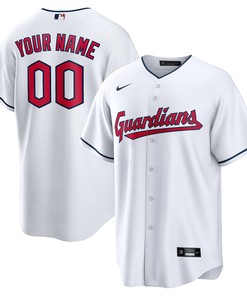 Cleveland Guardians Replica Custom Jersey - White Custom Jerseys Mlb