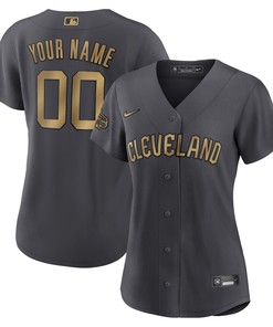 Cleveland Guardians Womens 2022 Mlb All-star Game Replica Custom Jersey - Charcoal Custom Jerseys Mlb