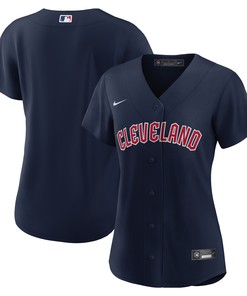 Cleveland Guardians Womens Alternate Official Replica Jersey Navy Mlb