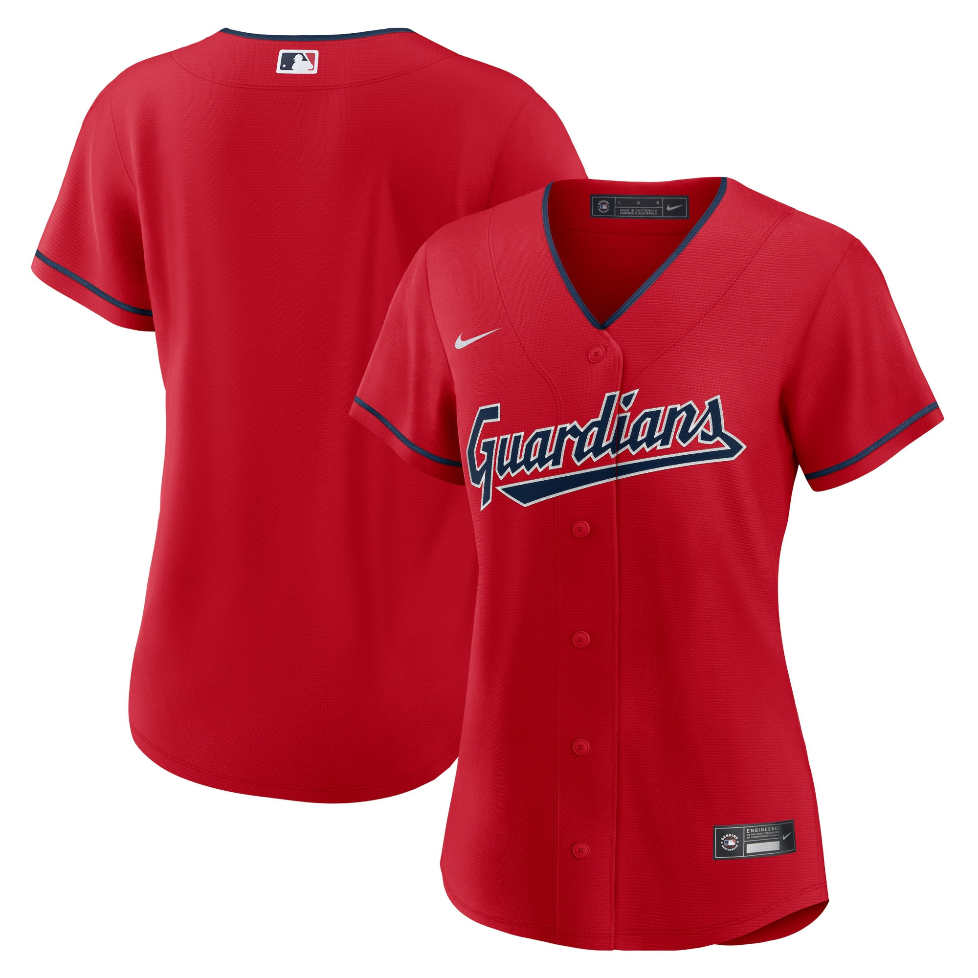 Cleveland Guardians Womens Alternate Replica Team Jersey Red Mlb