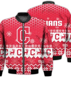 Cleveland Indians Sports Football American Ugly Christmas Sweater Gifts Unisex 3D Bomber Jacket