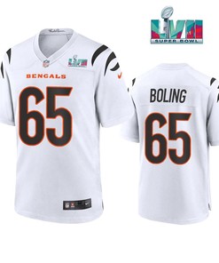 Clint Boling 65 Cincinnati Bengals Super Bowl LVII Men Game Jersey- White