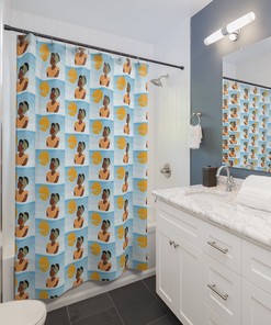 Clouds and Horizon African American Woman Shower Curtain 