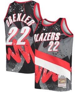 Clyde Drexler Portland Trail Blazers Mitchell & Ness Hardwood Classics 1991-92 Hyper Hoops Swingman Jersey - Black Nba