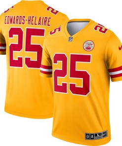 Clyde Edwards-helaire Kansas City Chiefs Inverted Legend Jersey - Gold Nfl