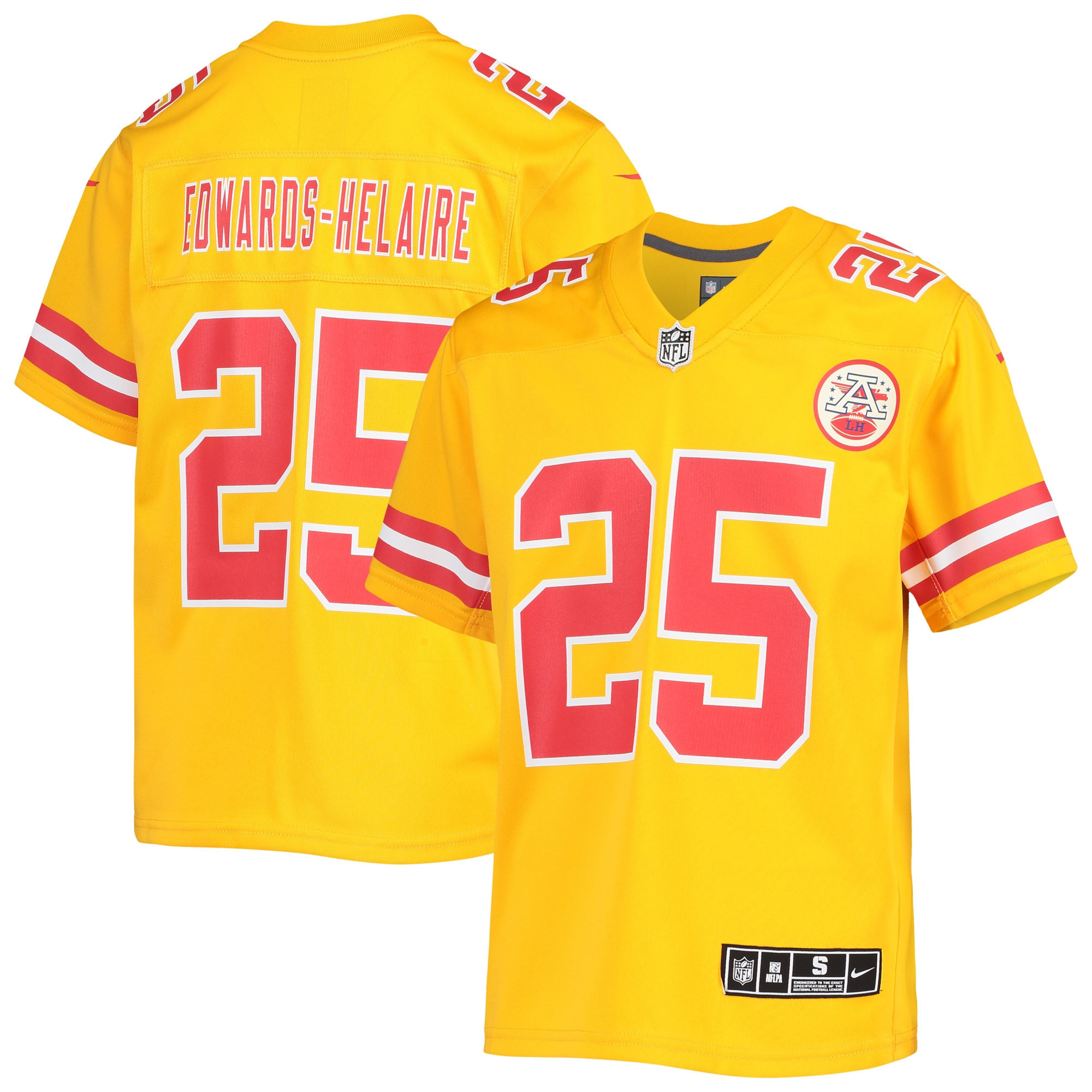 Clyde Edwards-helaire Kansas City Chiefs Inverted Team Game Jersey - Gold Nfl
