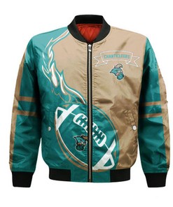 Coastal Carolina Chanticleers Bomber Jacket Flame Ball - NCAA