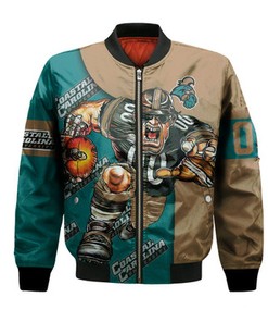 Coastal Carolina Chanticleers Bomber Jacket Football Go On - NCAA