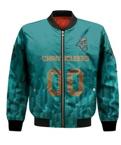 Coastal Carolina Chanticleers Bomber Jacket Logo Sport Ombre  - NCAA