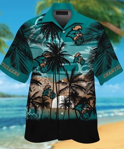 Coastal Carolina Chanticleers Button Up Tropical Aloha Hawaiian Shirt