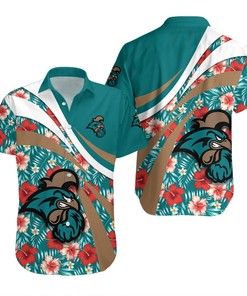 Coastal Carolina Chanticleers Hawaiian Shirt Set Hibiscus Sport Style