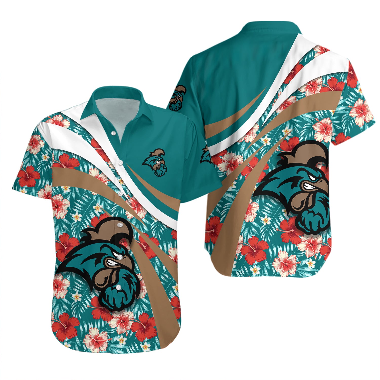 Coastal Carolina Chanticleers Hawaiian Shirt Set Hibiscus Sport Style