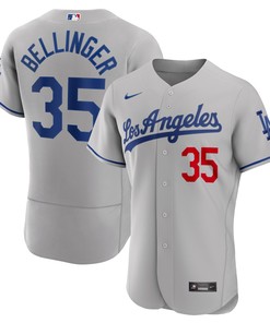 Cody Bellinger Los Angeles Dodgers Road Authentic Player Jersey Gray Mlb