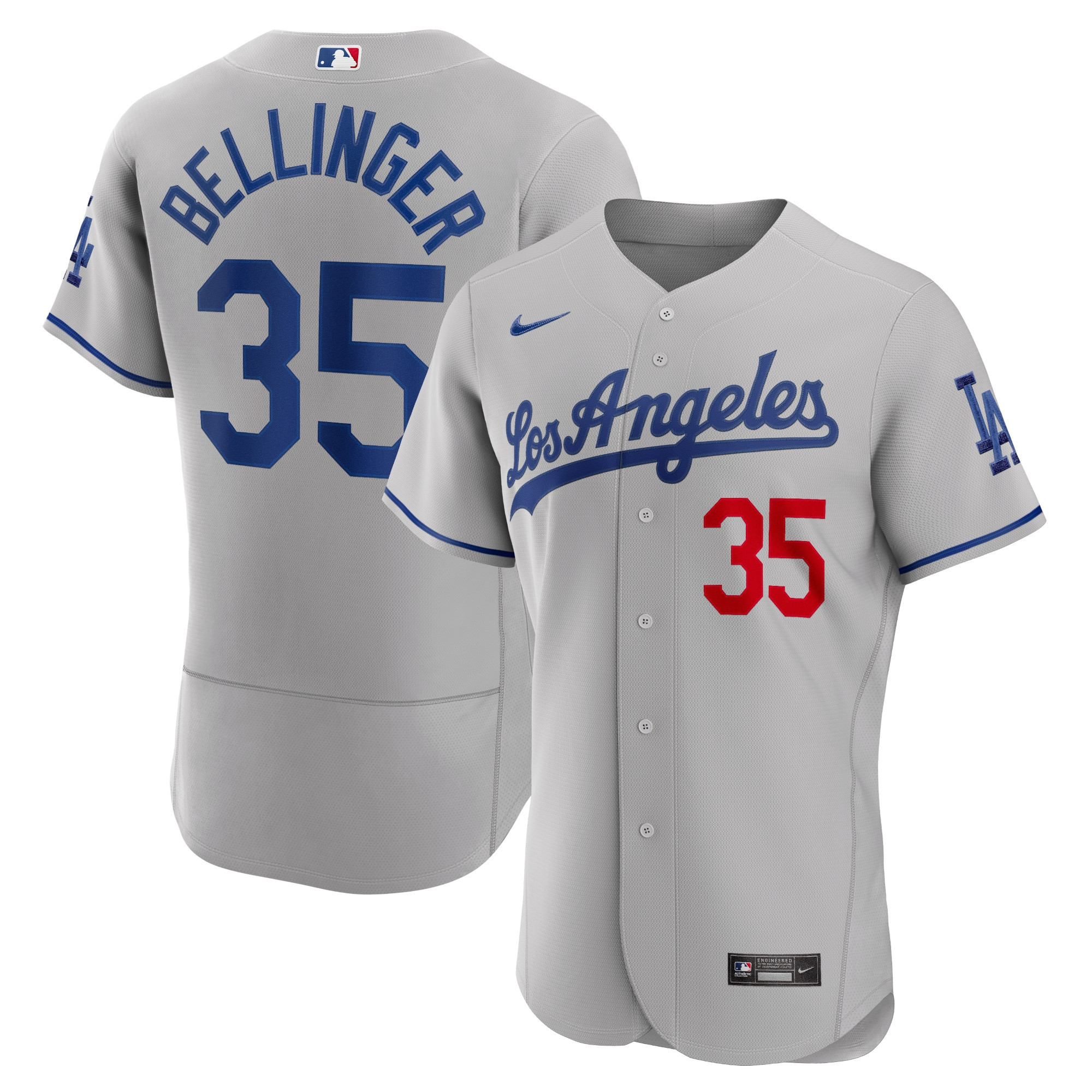Cody Bellinger Los Angeles Dodgers Road Authentic Player Jersey - Gray Mlb