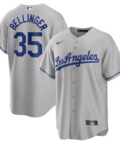 Cody Bellinger Los Angeles Dodgers Road Replica Player Name Jersey Gray Mlb